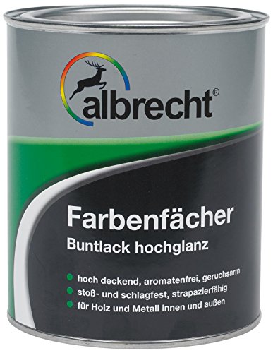 Albrecht Farbenfächer Buntlack hochglanz 750 ml, weiß, 3400505800901000750 von Albrecht