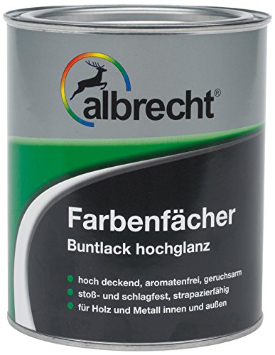 Albrecht Farbenfächer Buntlack hochglanz RAL 9005 750 ml, schwarz, 3400505800900500750 von Albrecht