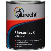 Albrecht - Fliesenlack weiß 750 ml glänzend Lack Wandfliesen Innen von Albrecht