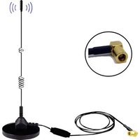 Albrecht MAG31 DAB+ Magnetfußantenne + Verstärker Band III, 3m Kabel + SMB-Stecker DAB+ Magnetfuß von Albrecht