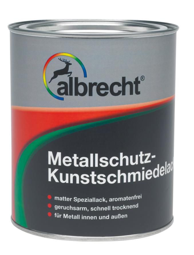Albrecht Metallschutz-Kunstschmiedelack 125 ml schwarz matt von Albrecht