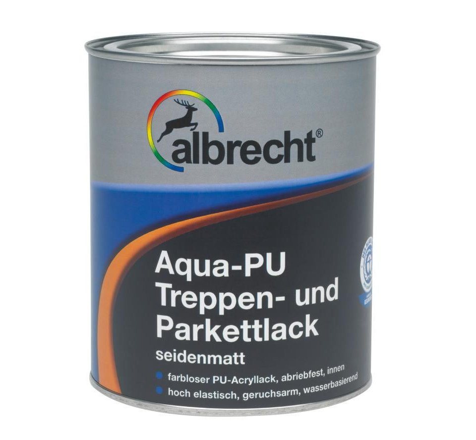 Albrecht Treppen- und Parkettlack Albrecht Aqua PU-Treppen- und Parkettlack 2,5 L von Albrecht