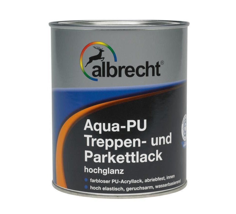 Albrecht Treppen- und Parkettlack Albrecht Aqua PU-Treppen- und Parkettlack 2,5 L von Albrecht