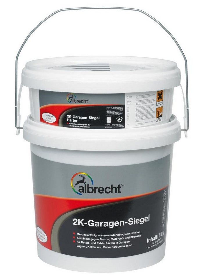 Albrecht Zementfarbe Albrecht 2K-Garagen-Siegel 5 kg RAL 7032 von Albrecht