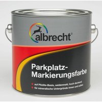 Albrecht - Markierungsfarbe 2,5 l weiß seidenmatt Straßenfarbe Bodenlack von Albrecht