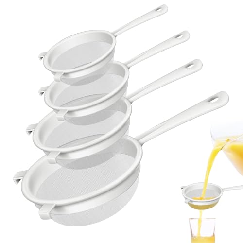 Sieb Plastik -Set 4tlg, Kunststoff-Filterset mit Sieben in 4 Größen - perfekt für Tee, Kaffee, Früchte, Kefir von Albrsoy
