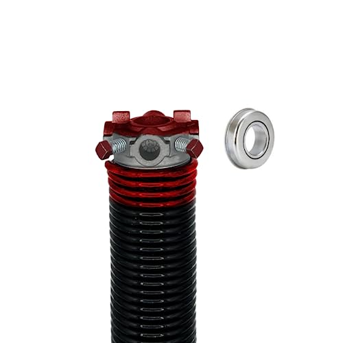 Alcan Torsionsfeder für Garagentor, 225 x 2 x 27 cm, Torsionsfedern für Garagentor-Reparatur, Ersatz für die linke Seite der Garage, mit 2,5 cm Stahllager (roter Kegel) von Alcan