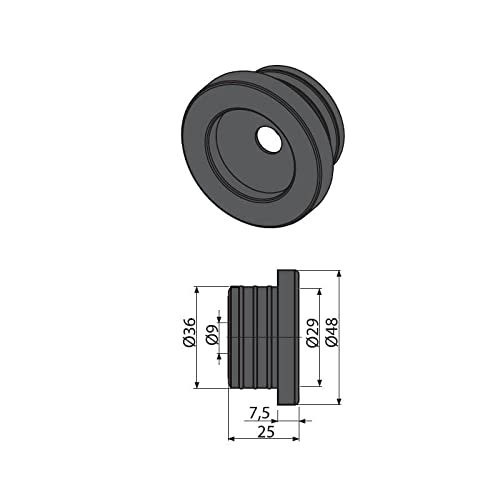 AlcaPlast Siphon Dichtung Manschette Reduzier Gummi Nippel HT Abflussrohr DN 50 40 32 10, Größe:ø 40/10 von Alcaplast