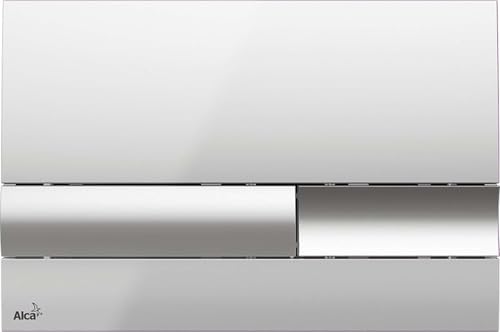 Drückerplatte für WC Vorwandelemente WC-Spüle Farbe Chrom glänzend 3L/6L Betätigungsplatte Platte Betätigungstaste von Alcaplast