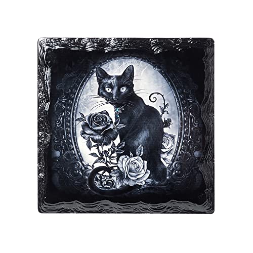 Alchemy Gothic Untersetzer Paracelsus' Cat Roses Schwarz von Alchemy Gothic