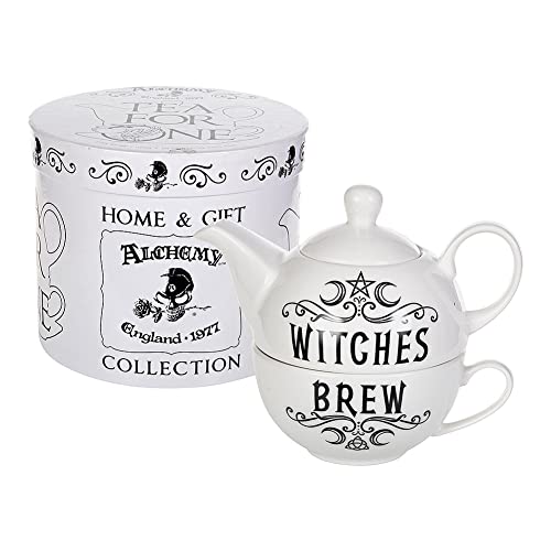 Alchemy Witches Brew Hex Tea for One Becherset Weiß 17x14.5cm von Alchemy Gothic