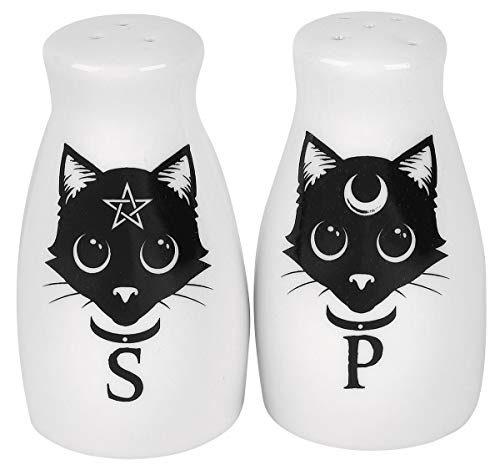 Alchemy Gothic Salz und Pfefferstreuer Cats Weiß/Schwarz von Alchemy Gothic