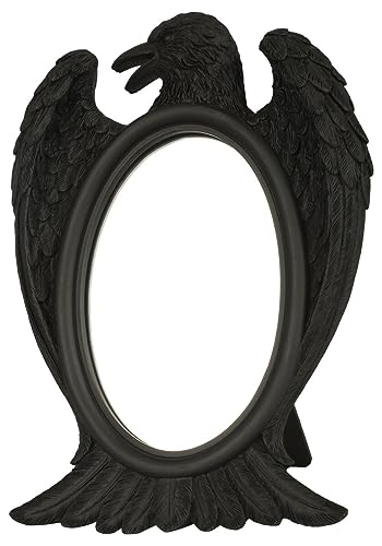 Alchemy England Spiegel - Black Raven Unisex Tischdekoration schwarz Polyresin Gothic, Nu Goth von Alchemy - The Vault