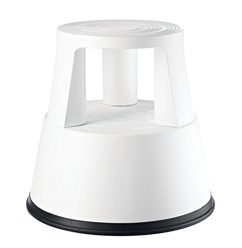 ALCO-Albert 885-10 Rollhocker, Kunststoff mit 3 Rollen, weiß von Alco-Albert