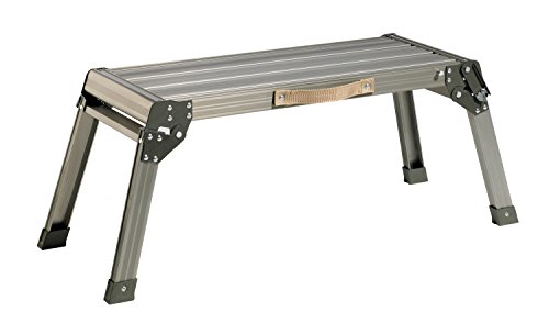 Alco-Albert 8895 Arbeitsplattform (Trittstufe, 76 cm breit, bis 150 kg) silber von Alco-Albert