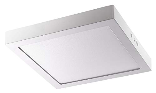 Alco-Albert 9230 - LED Deckenleuchte, eckig, ca. 30 x 4 cm, silber, Metall, 30 x 30 x 3,5 cm von Alco-Albert