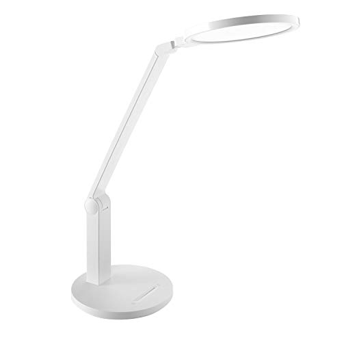 Alco-Albert 961-10 - Schreibtischlampe LED mit Standfuß, stufenlos dimmbar, weiß, 76 LEDs, 15W von Alco-Albert