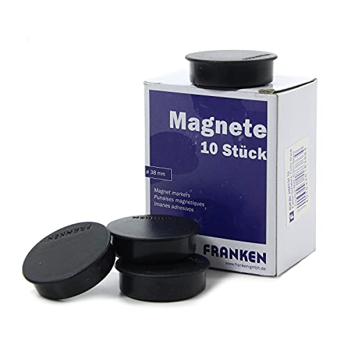 Kraftmagnet, besondere Form rund, Tragkraft 2500g, 38mm ø, schwarz von Alco-Albert