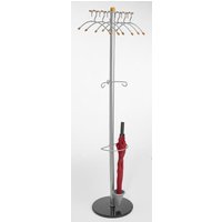 ALCO Kleiderständer silber Stahl Ø 48,0 x 178,0 cm 5  Haken von Alco