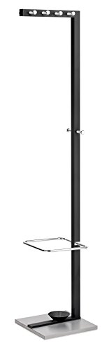 Alco 2877-11 Standgarderobe mit Schirmständer, ca. 178 cm, schwarz, 38 x 34.5 x 179 cm von Alco-Albert