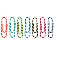 Alco - Büroklammer Zebra runde Form 28mm Metall kunststoffüberzogen farbig sortiert 100 St./Pack. von Alco