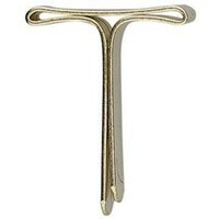 Alco - Musterbeutelklammer Flachkopf 4 x 19 mm (b x l) Metall vermessingt messing 100 St./Pack. von Alco