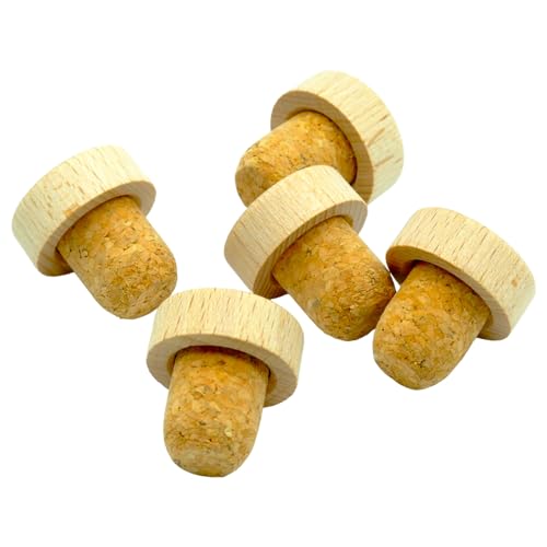 AlcoFermBrew 5 x Holzkorken dekorativer Flaschenverschluss Naturkork Weinverschluss - Flaschenkorken, Korkstopfen, Fasskorken AlcoFermBrew 5 x Holzkorken dekorativer Flaschenverschluss Naturkork Weinverschluss - Flaschenkorken, Korkstopfen, Fasskorken von AlcoFermBrew
