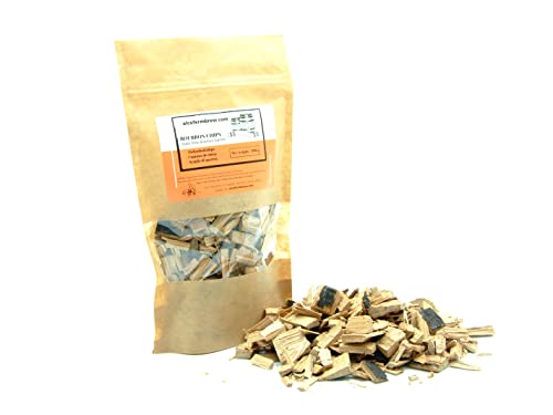 AlcoFermBrew Eichenholzchips Bourbon 100g - Amerikanische Eichenholzchips | Eichenholzspäne | Räucherholz | Eichenholz Chips | Holzspäne | Holzfässer von AlcoFermBrew