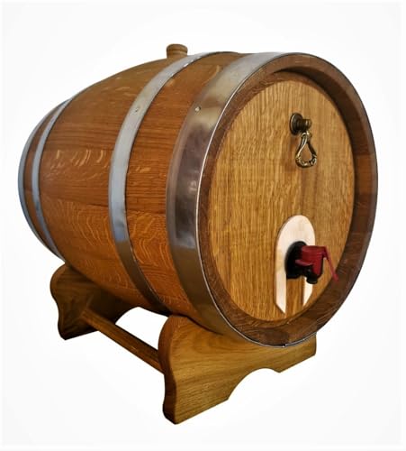 AlcoFermBrew Handgefertigtes Eichenfass Bag in Box – Stilvoller Getränkespender, Eichenfass, Holzfass von AlcoFermBrew