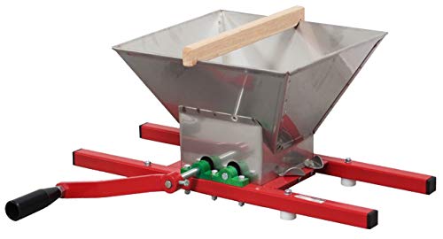 AlcoFermBrew Obstzerkleinerer – Manuelle Edelstahl-Obstmühle 7L für Harte & weiche Früchte | Apfel-, Birnen- & Trauben-Zerkleinerer für Saft, Most & Weinherstellung von AlcoFermBrew