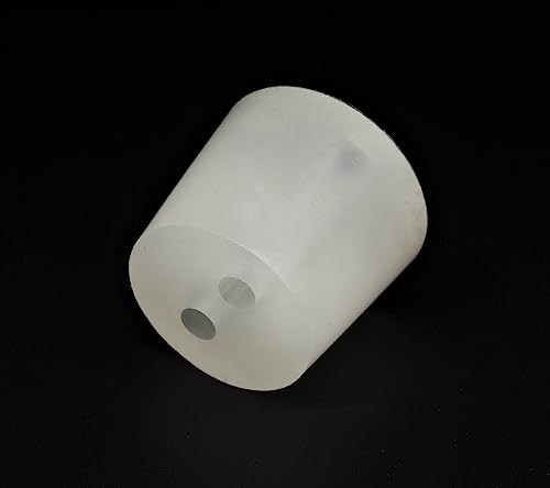 AlcoFermBrew Silikonstopfen mit Zwei Bohrungen - Konischer Stopfen mit 2 Löchern (35/29 mm) von AlcoFermBrew