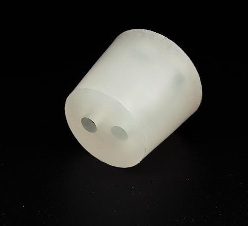 Silikonstopfen mit zwei Bohrungen - Konischer Stopfen mit 2 Löchern (38/31 mm) von AlcoFermBrew