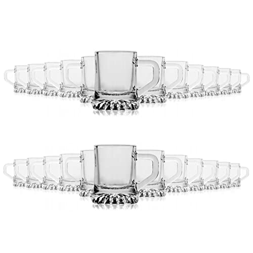Alcohol Cage KRUG SHOT Schnapskrug-Gläser 30 ml - 24 Stück Set - Shot Gläser mit Schwerem Boden - Wodka Glas Spülmaschinenfest - 49 x 36 mm von Alcohol Cage