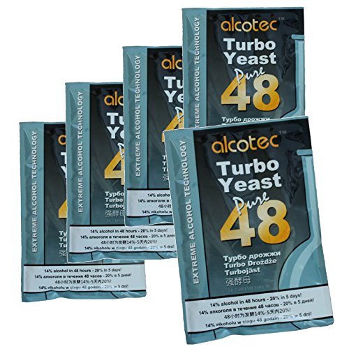 5x Alcotec 48 Pure Turbo Super Yeast Packets High Alcohol 20% Homebrew Vodka 5x Alcotec 48 Pure Turbo Super Yeast Packets High Alcohol 20% Homebrew Vodka von Alcotec