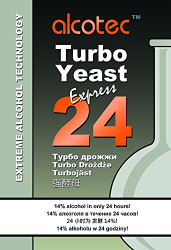 Turbohefe TURBO 24H PURE 205g - Alcotec Turbo Hefe Wodkahefe Wodka Destillieren Gärhefe Vodka Hooch Alkohol Alcoholmeter von Alcotec