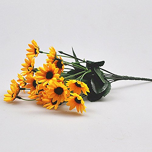Alcyoneus 1 Blumenstrauß mit 14 kleinen Sonnenblumen, künstliche Blume, Heimdekoration, Hochzeitsdekoration. von Alcyoneus