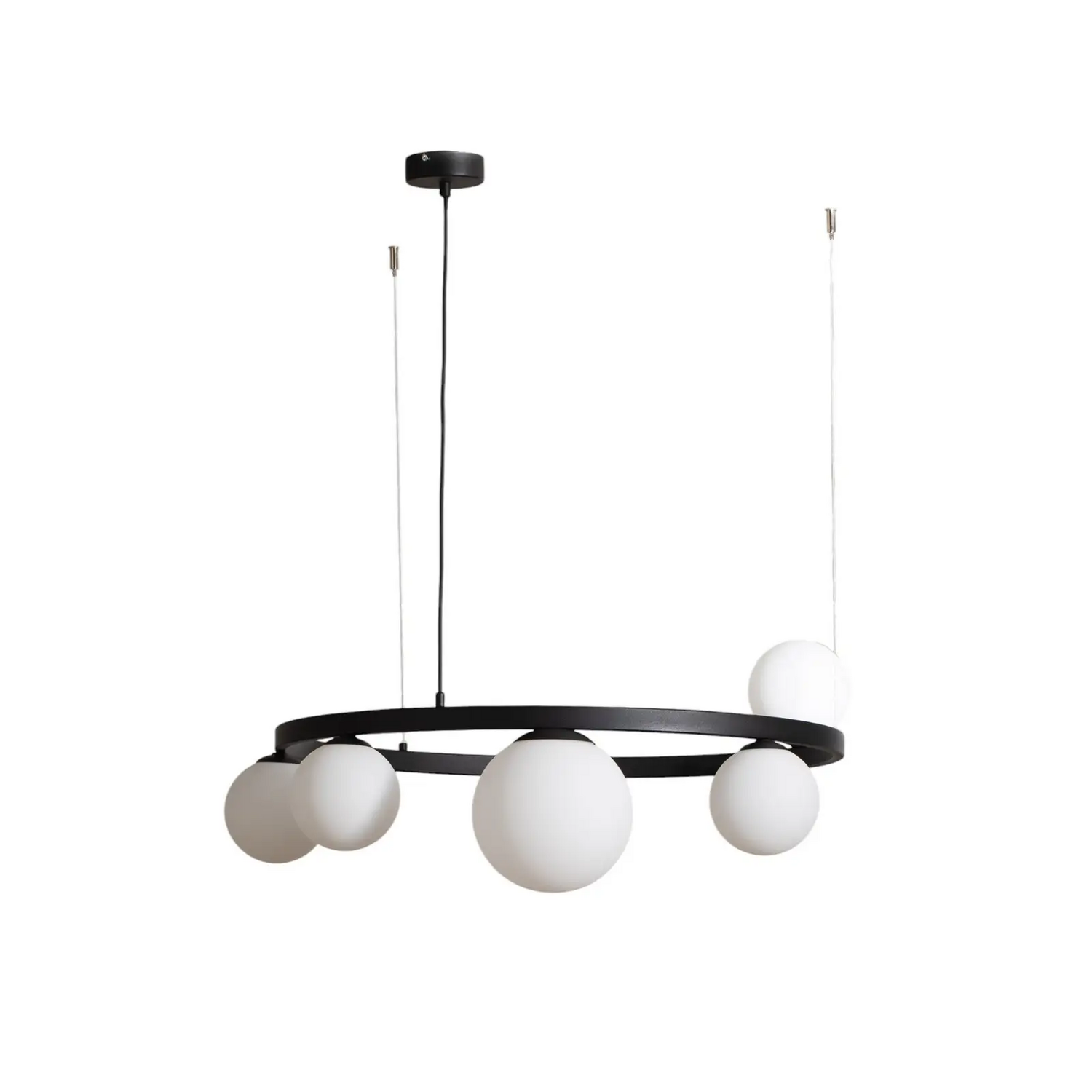Aldex Hängeleuchte Garda 5 Hängelampe Deckenlampe Ring Metall Glas 5 Fl. Schwarz B-Ware Aldex Hängeleuchte Garda 5 Hängelampe Deckenlampe Ring Metall Glas 5 Fl. Schwarz B-Ware von Aldex