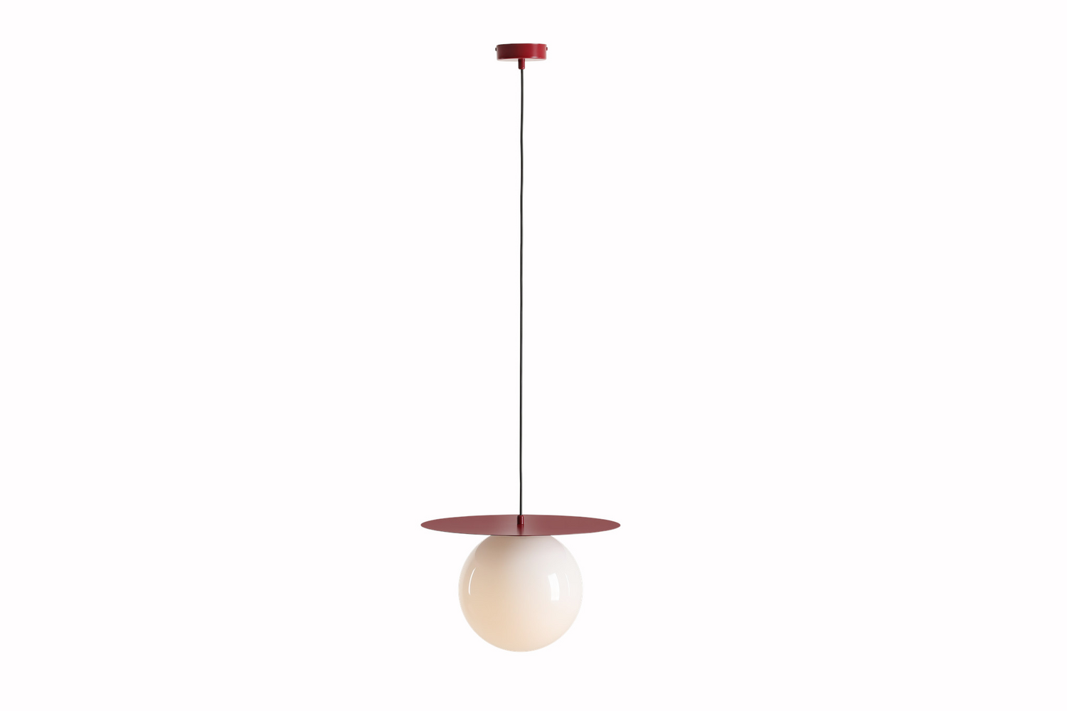 Aldex Loop Pendelleuchte Hängeleuchte Glas Kugel Lampe 40cm Weiß Rot E27 B-Ware Aldex Loop Pendelleuchte Hängeleuchte Glas Kugel Lampe 40cm Weiß Rot E27 B-Ware von Aldex