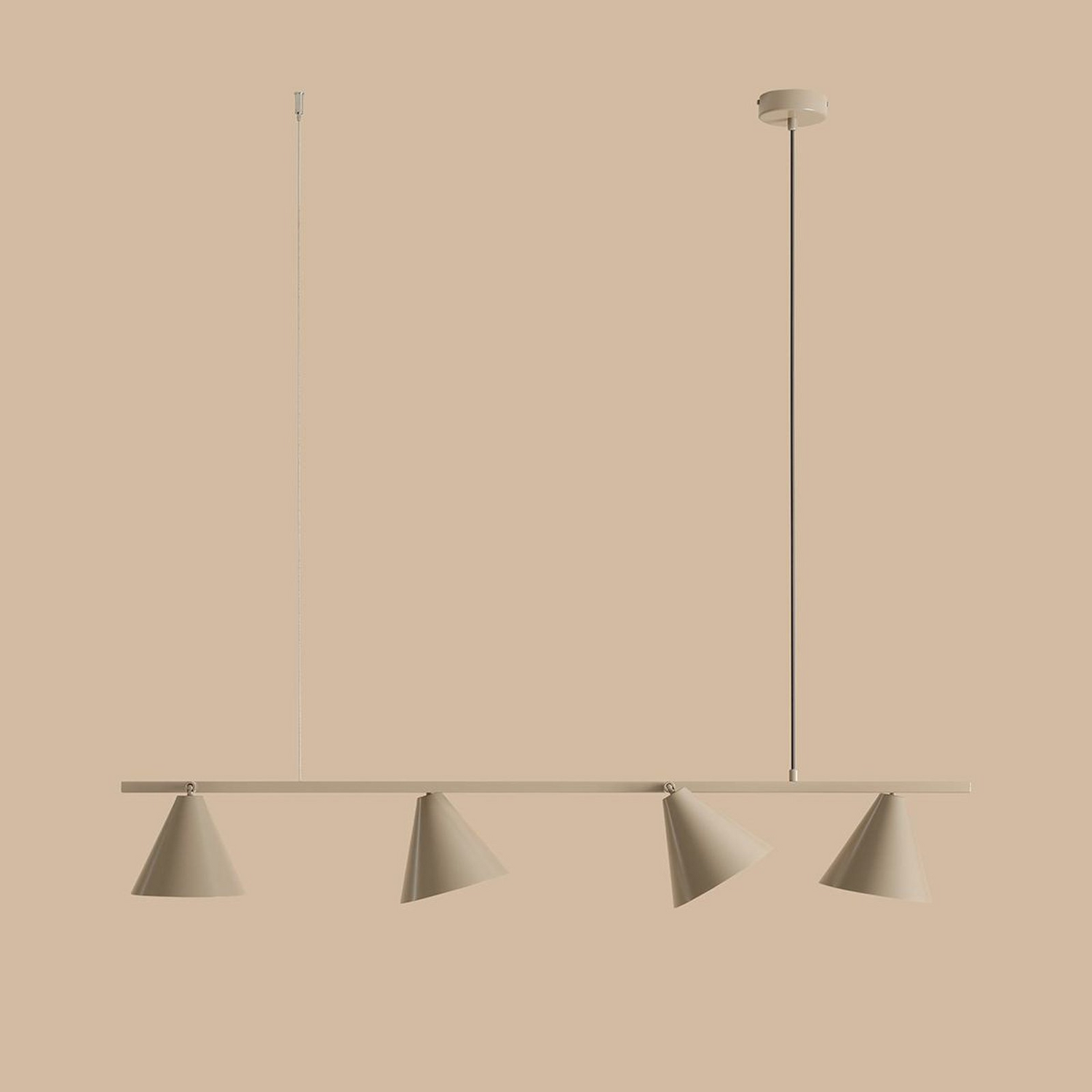 B-Ware Markus Hängeleuchte Deckenlampe E27 Metall Beige 4 Flammig Kegel 80 W Hängelampe B-Ware Markus Hängeleuchte Deckenlampe E27 Metall Beige 4 Flammig Kegel 80 W Hängelampe von Aldex