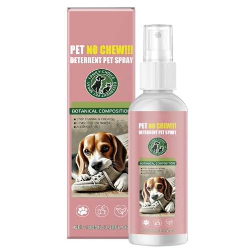 No Chew Spray für Hunde, Bitterapfel-Spray für Hunde, um das Kauen zu stoppen, Hundeabschreckungsspray, schützt effektiv die Sicherheit von Möbeln, Pflanzen, Schuhen usw. Hundekorrekturspray (Hellrosa von Aleaty
