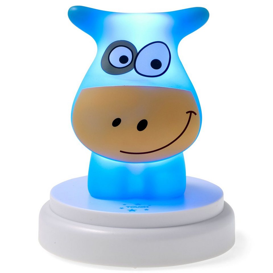 Alecto LED Nachtlicht NAUGHTY COW, Blau, Blau, freundliche Kuh Einschlafhilfe, auto. Abschaltung 30min., Touch-Taste von Alecto