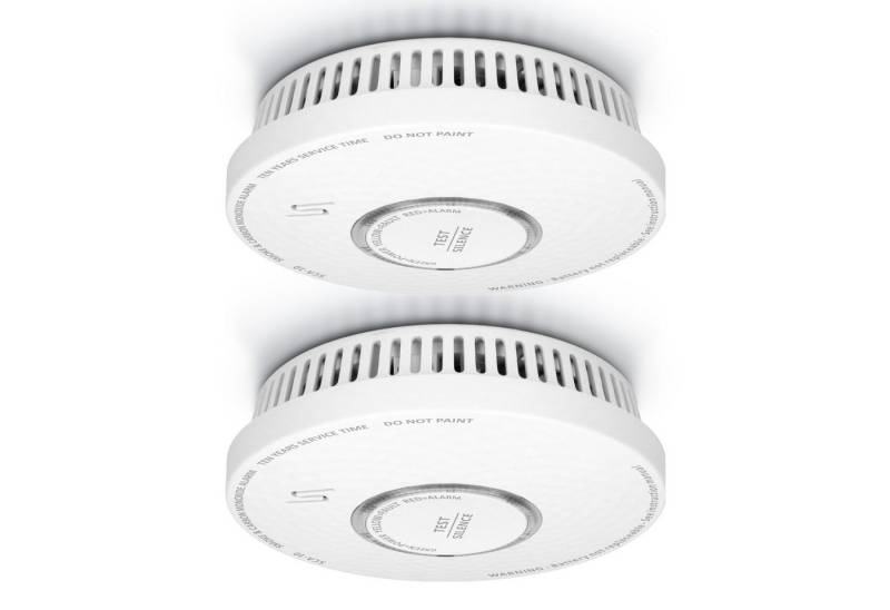 Alecto SCA-10 2X Rauchmelder (Rauch-CO-Melder mit 10 Jahre-Batterie & lauter >85dB Alarm im 2er-Pack) von Alecto