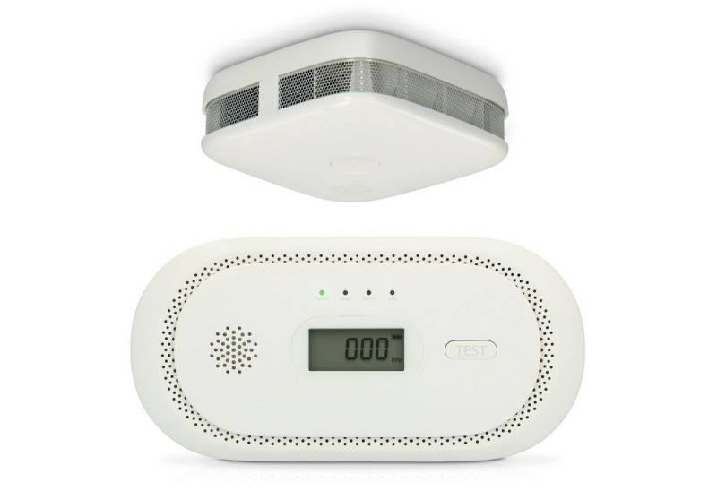 Alecto SCA50 Rauchmelder (2in1 Rauch,-CO-Melder Set, Alarm >85dB, inkl.Batterie & 3M-Aufkleber) von Alecto