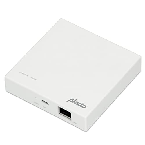 Alecto SMART-BRDIGE10 Zigbee Bridge - Zigbee Gateway - bis zu 30 Sensoren/Geräte können verbunden Werden - Tuya - Smart Life App - weiß von Alecto