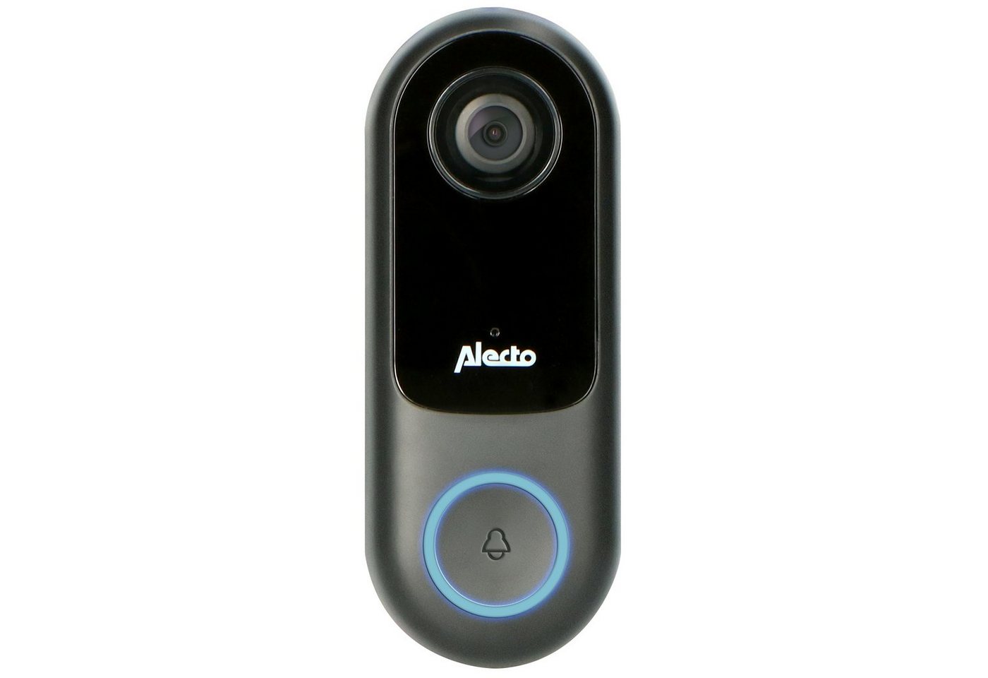 Alecto SMART-RING20 Smart Home Türklingel (Innen-Außenbereich), Wifi-App-Steuerung, IR-Nachtsicht, SD-Slot, IP54) von Alecto