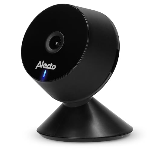 Alecto Video Babyphone mit Kamera und WiFi/WLAN - SMARTBABY5BK Video Baby Monitor mit Nachtsicht - Babyfon mit Gegensprechanlage und steuerbar mit App - Schwarz von Alecto