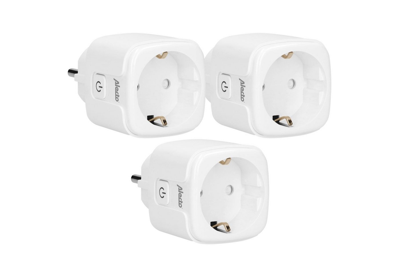 Alecto WLAN-Steckdose SMART-PLUG10 TRIPLE, 3-St., 3680W, 16A, WLAN-Steckdose, Smart-Home Steuerung, Kurzschlussschutz von Alecto