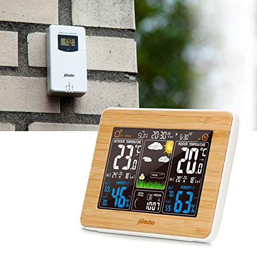 Alecto WS-1560 Funk Wetterstation mit Farbdisplay und Außensensor - Innen und Außentemperatur - Luftfeuchtigkeit - Barometer - animierte Wettervorhersage - holz Alecto WS-1560 Funk Wetterstation mit Farbdisplay und Außensensor - Innen und Außentemperatur - Luftfeuchtigkeit - Barometer - animierte Wettervorhersage - holz von Alecto