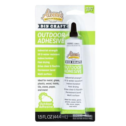 Aleene’s DIY Craft Outdoor Adhesive 44,4 ml – Starker Alleskleber für Innen und Aussen – Wasserbeständiger Bastelkleber - Holz, Metall, Textilien, Kunststoff und Papier Reparaturen und Bastelarbeiten Aleene’s DIY Craft Outdoor Adhesive 44,4 ml – Starker Alleskleber für Innen und Aussen – Wasserbeständiger Bastelkleber - Holz, Metall, Textilien, Kunststoff und Papier Reparaturen und Bastelarbeiten von Aleene's