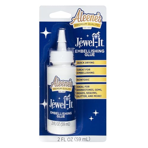 Aleene's Jewel-It Schmuck- und Textilkleber 118 ml – Rhinestone Glue – Transparenter Kleber für Verzierungen auf Stoff – Ungiftiger Kleber für DIY, Kostüme, Cosplay und Bastelprojekte von Aleene's